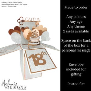 Carte pop-up personnalisée joyeux 18e anniversaire dans une boîte, carte de voeux unique