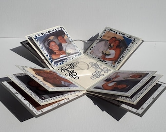 Personalized Anniversary Exploding Photo Box Card, Handmade Gift