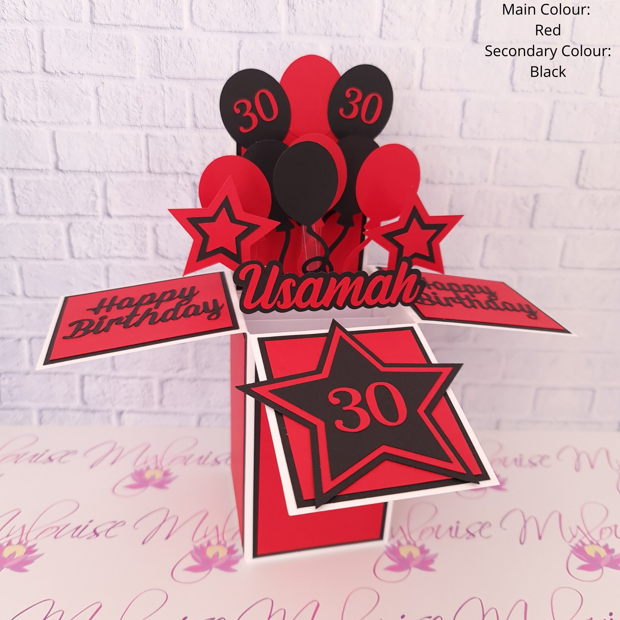 Personalised 30th Birthday Card Pop up in a Box Unique - Etsy