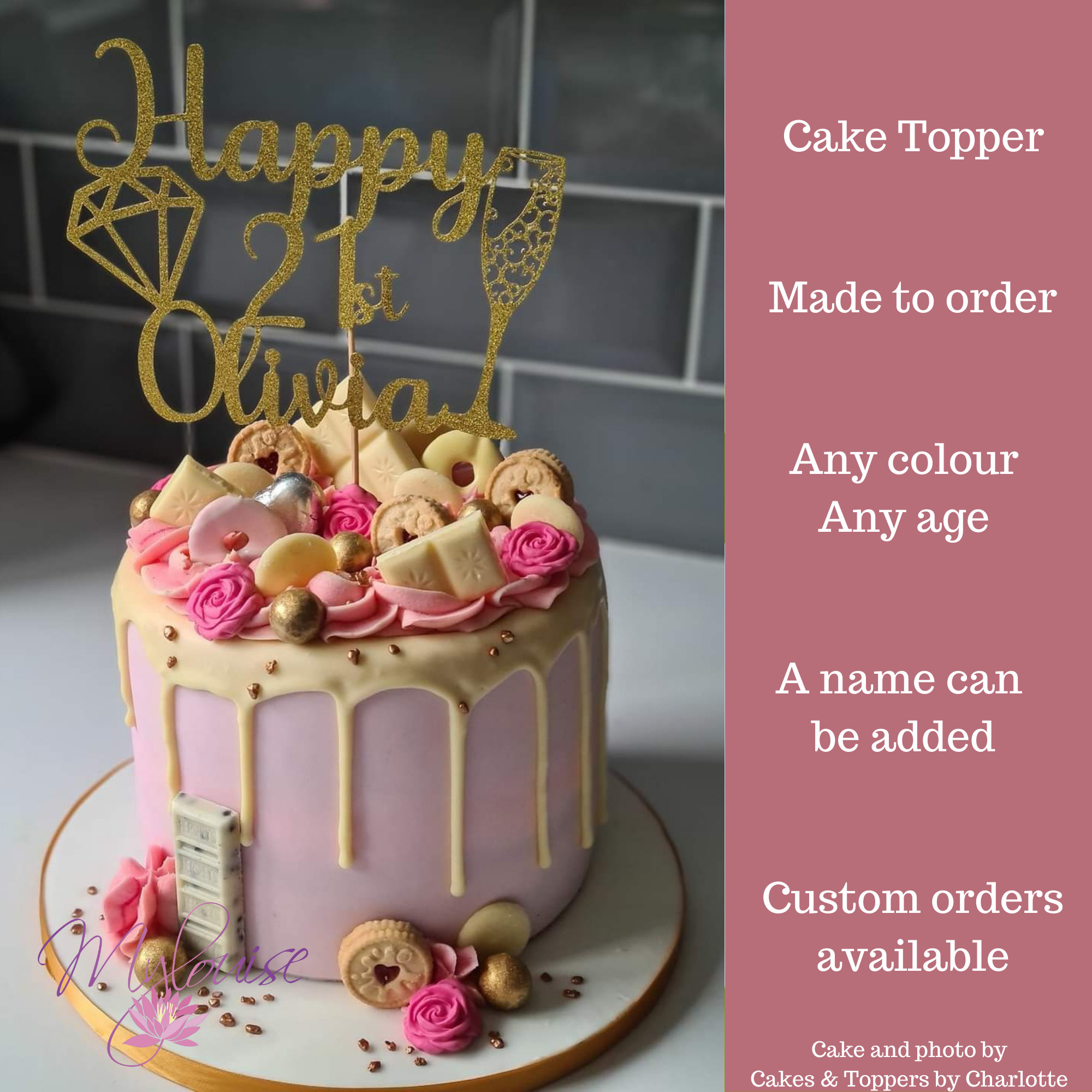 Kuchen Topper Personalisiert Tortenaufsatz \, image size:2000x2000