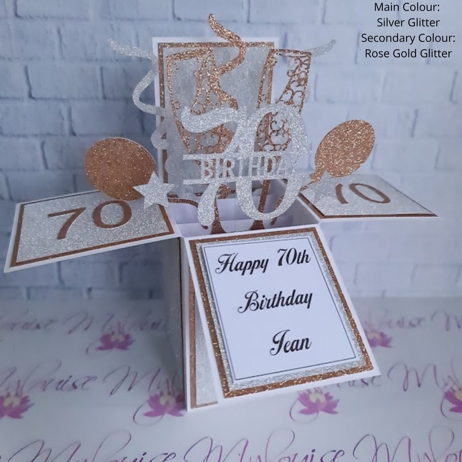 Personalised Pop up Happy 70th Birthday Card in a Box Unique - Etsy UK