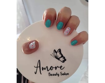 Nailfie Acrylic Disc, Custom Name Nail Art Prop, Nail Tech Gift, Beauty Tech Prop, Logo Photo Prop Salon Signage