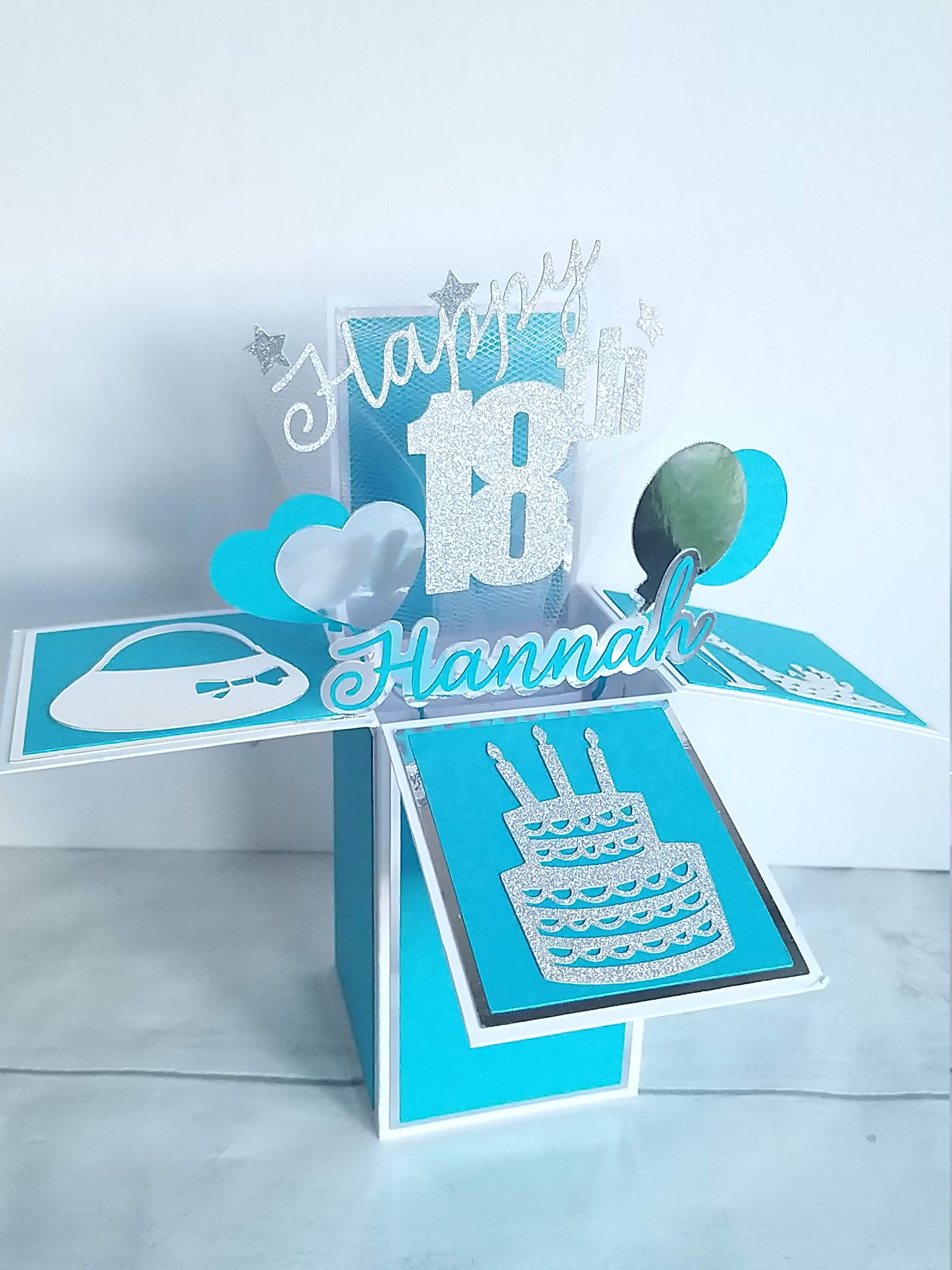 Personalised Pop Up Happy Sweet 16th Birthday Card in a Box | Etsy