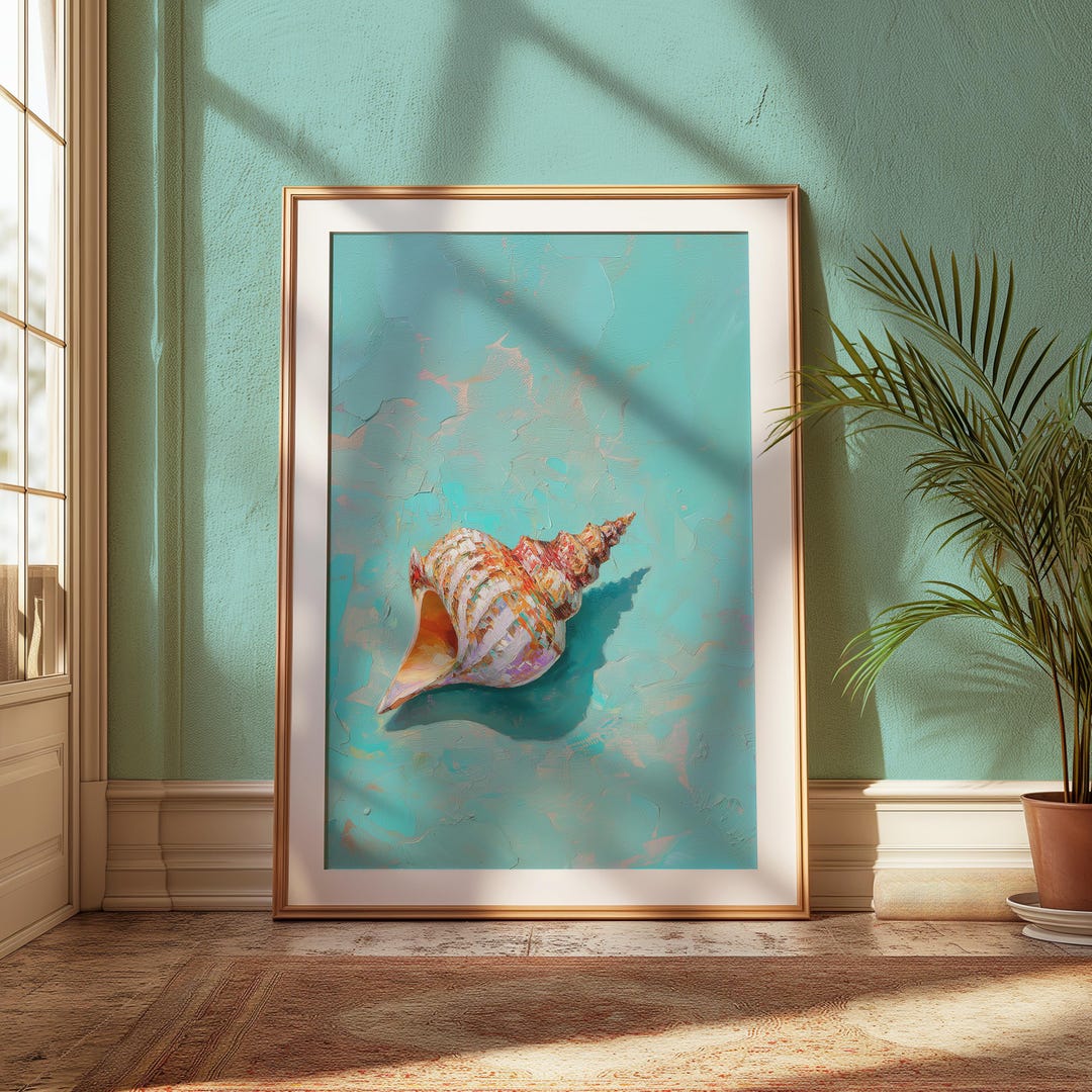 Seashell Coastal Wall Art, Beach House Decor (digital Download) - Etsy