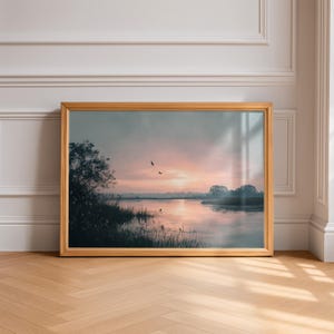 Décoration murale grand-millénaire, impression d&#39;art numérique paysage pastel pour chambre d&#39;enfant, peinture à l&#39;huile vintage pour chambre d&#39;enfant