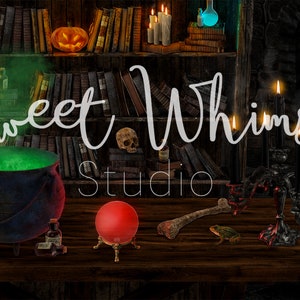 Witches Dungeon Halloween Digital Backdrops | Cauldron Halloween Backdrop |Photoshop Digital Backgrounds | Halloween Commercial Use Backdrop