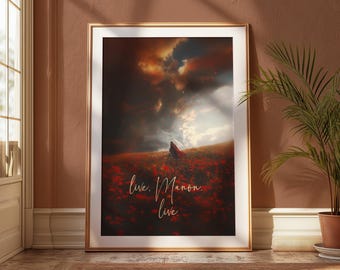 Manon Wall Art, Live, Manon, Live Quote, Throne of Glass Inspired Print, Digital Download, Sarah J Maas Decor, Book Lover Gift, The Thirteen