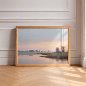 Décoration murale grand-millénaire, impression d&#39;art numérique paysage pastel pour chambre d&#39;enfant, peinture à l&#39;huile vintage pour chambre d&#39;enfant