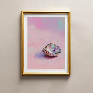 Coastal Wall Art, Seashells Digital Print, Cute Summer Art Download, Girly Wall Art, Trendy Beach House Decor, Vibrant Seashell Print