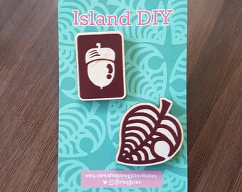 Alfileres de madera DIY de la isla