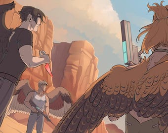 Ilustración del cañón A4 del Webtoon Croaking