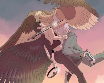 Impresión A4 de Espada y Corona de The Croaking Webtoon