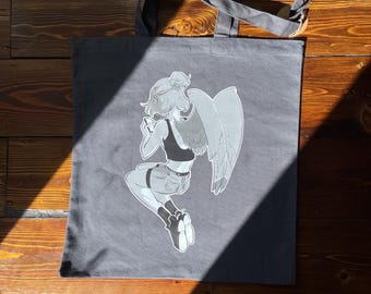 Bolso tote de algodón orgánico Ree Gray de Urban Bird Girl