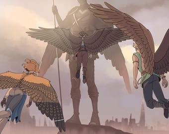 El Webtoon Croaking: Tierras Nuevas y Antiguas (Impresión A4)