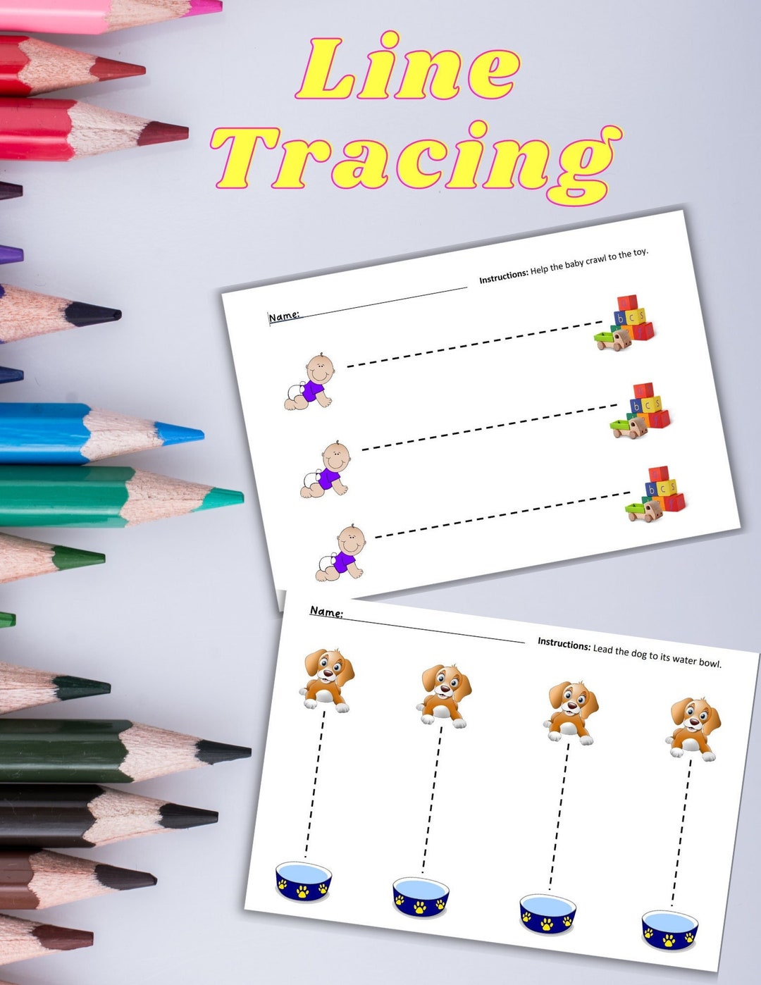 Printable Tracing Practice Sheets Line Tracing Prewriting Practice