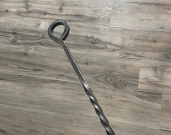 Blacksmith hand forged fire poker