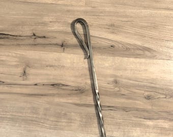 Blacksmith hand forged fire poker