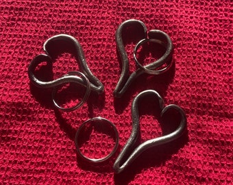 Blacksmith hand forged Heart keychains