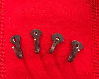 Hand Forged wall hooks, DIY key hooks, small 'J' hooks, horseshoe nail hooks, blacksmith metal hooks