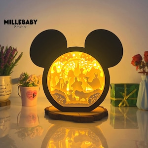 Mickey Mouse Box 1 Shadow Box SVG for Cricut DIY Projects, Perfect Lantern for Special Day Decorations