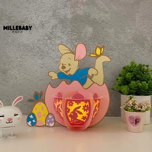 Laterne Roo Ostern Shadow Box SVG für Cricut DIY-Projekte, perfekte Laterne für die Osterdekoration.