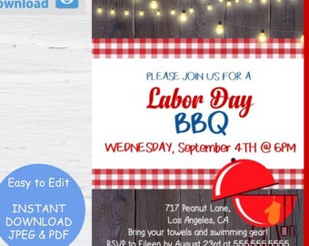 Labor day invitation | Etsy