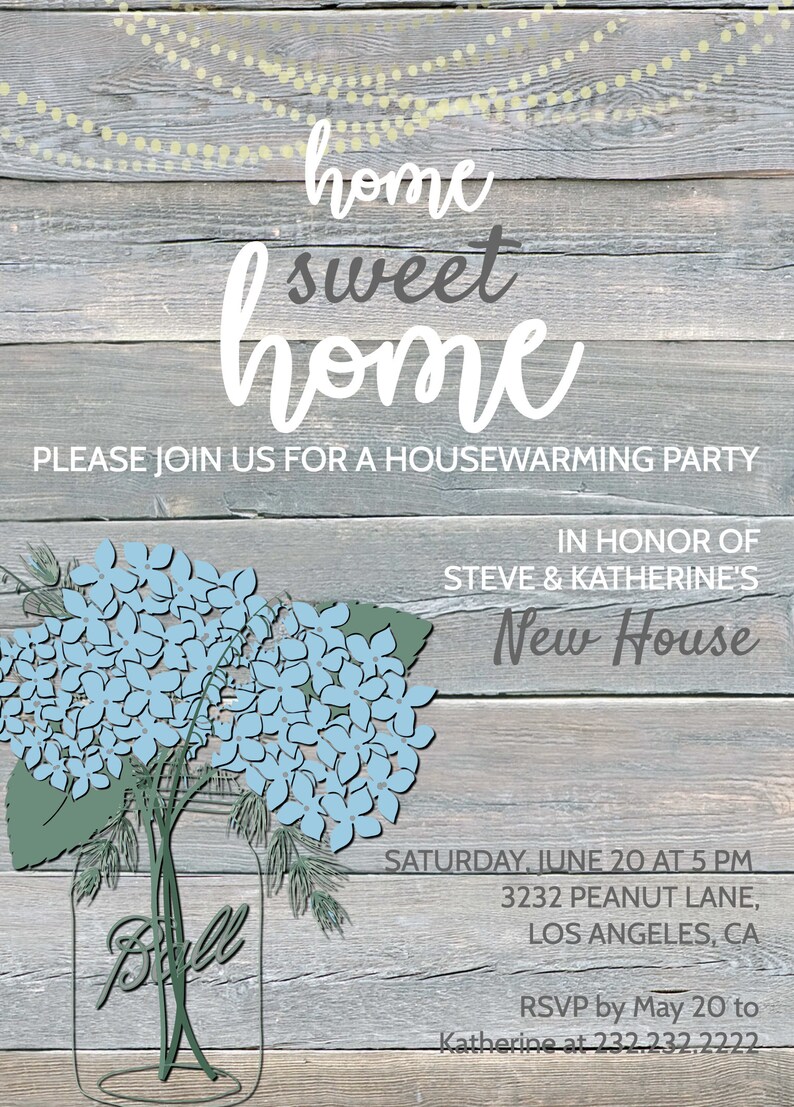 Rustic Housewarming Invitation House Warming Party Invite Etsy