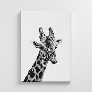 African Safari Giraffe Head Wildlife Large Canvas Animal Art Print Stylish Home Decoration Wall Art Nursery Decor Living Room | IC147