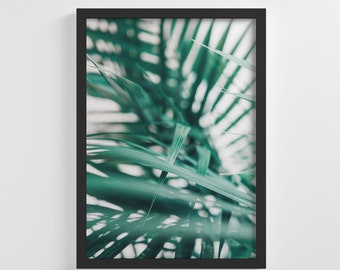 Green Tropical Plant Leaves Frameless Poster Nature Art Print Stylish Home Decoration Wall Art Nursery Decor Living Room | IC123