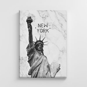 New York Liberty City vs grote Canvas illustratie Art Print stijlvolle huisdecoratie Wall Art kwekerij Decor woonkamer | IC86