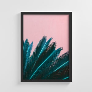 Neón verde palmera hojas sin marco cartel naturaleza arte impresión elegante decoración del hogar pared arte vivero decoración sala de estar de la casa de la casa de la casa de la casa de la casa de la sala de estar de la casa de la casa de la casa de la casa de la casa de la sala de estar de la casa de IC135