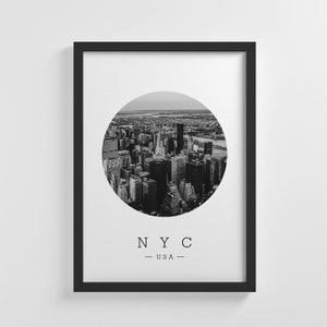 New York City landschap Frameless Poster illustratie Art Print stijlvolle huisdecoratie Wall Art kwekerij Decor woonkamer | IC79