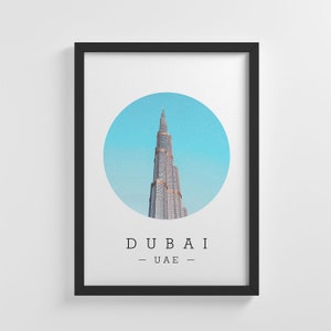 Dubai Burj Khalifa Frameless Poster Illustration Art Print Stylish Home Decoration Wall Art Nursery Decoration Living Room | IC93