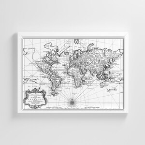 Jahrgang mittelalterliche Weltkarte rahmenlose Poster Illustration Kunstdruck stilvolle Dekoration Wandkunst Kinderzimmer Dekoration Wohnzimmer | IC84