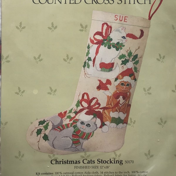 Completed Cross Stitch Christmas Stockings Etsy
