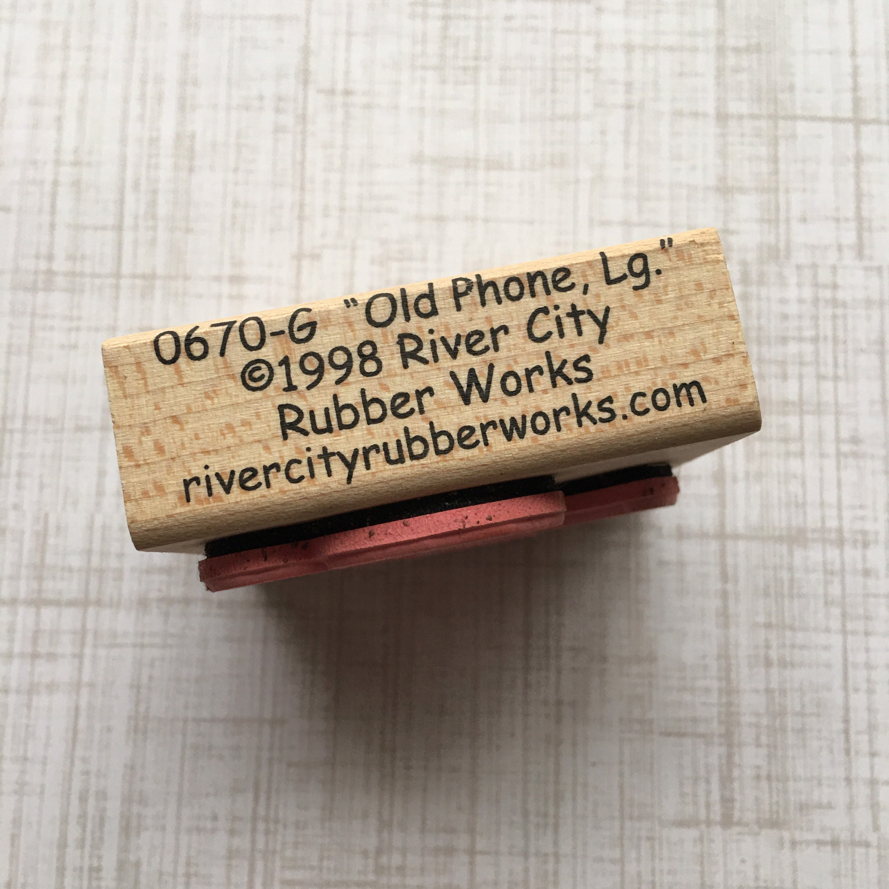 Vintage River City Rubber Works Old Phone Large Rubber Stamp Etsy