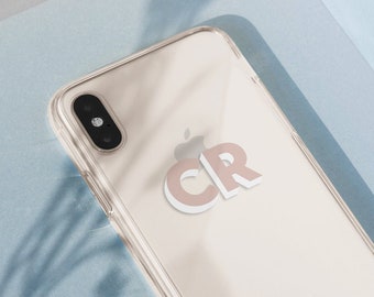 Personalised Drop shadow Initial Phone Case Monogram iPhone Case iPhone 11 11 Pro Max X XS Xr Max 8 Plus 7 6 6S Clear Custom