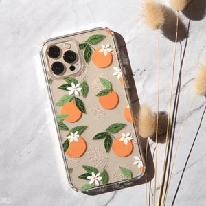 Orange Fruit Phone Case, Cute Autumn Pattern iPhone 13 Pro Max Case Polka Dot iPhone 14 Plus X XR XS Max 11 12 Case  Case