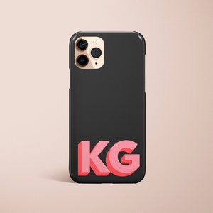 Personalized Large Bottom Initial iPhone Case Monogram iPhone 11 Pro Max Case Custom iPhone 11 Pro Case iPhone XS 8 7 Plus XR