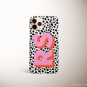 Custom Animal Spots iPhone Case Personalized Large Initial iPhone 11 Case iPhone 11 Pro Case Cute iPhone XS 8 7 Plus XR  Pixel