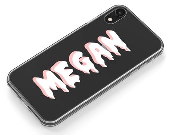 iPhone Case Personalised Name XR Retro Pink iPhone XS Max Case Custom iPhone 8 Plus Case Dropshadow Drip Name iPhone 7 Plus 6 Plus