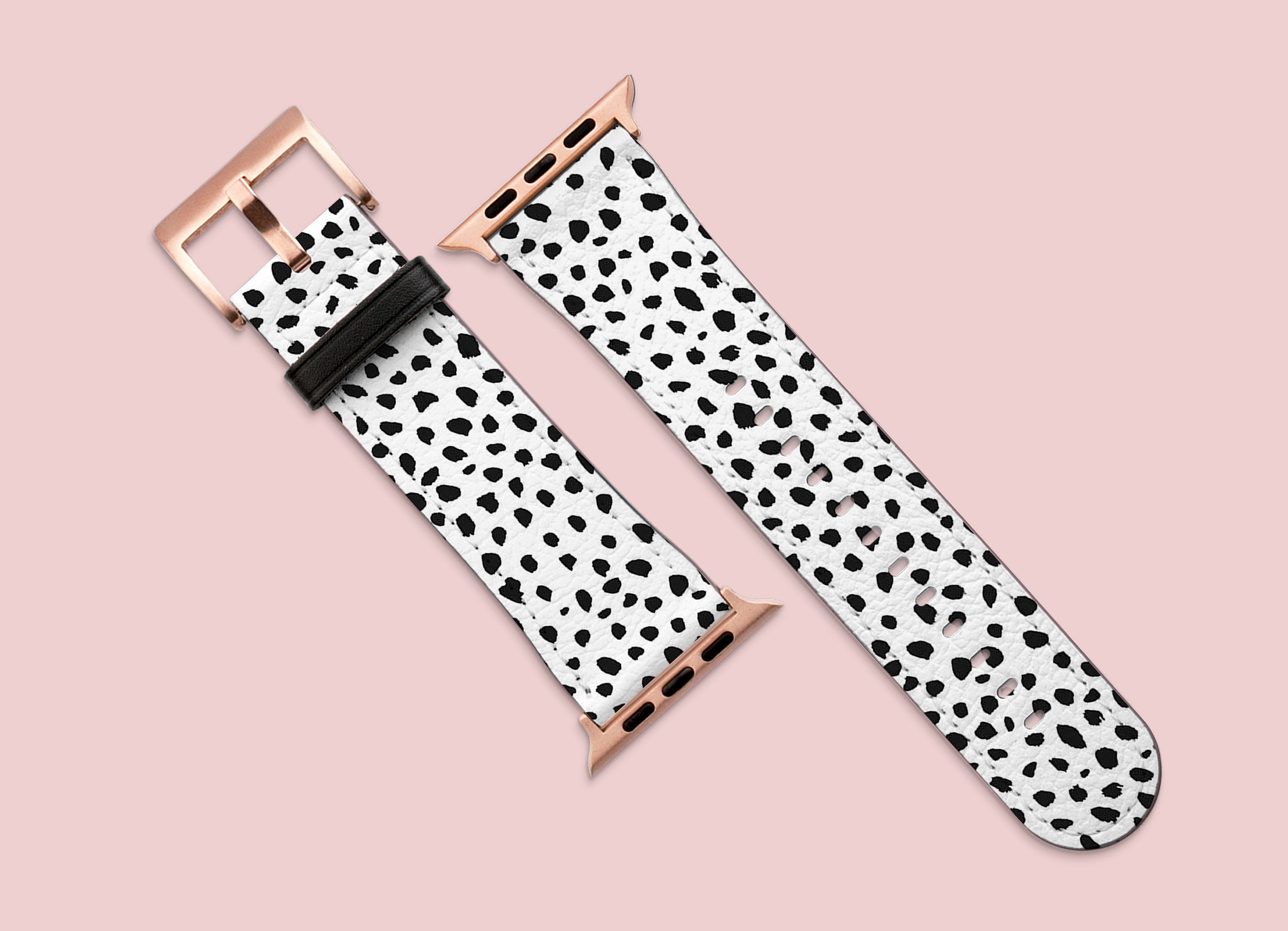 Apple Watch Strap Black and White Animal Dots Band Classy - Etsy Norway