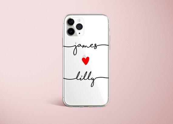 Couples iPhone Case Custom Names Customised iPhone 6 7 8 Plus XS