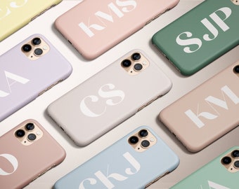 Luxe Classy Monogram iPhone Case, Personalized Elegant Initial Fits iPhone 11, 12, 13, 14, 15, 16, 17 Pro/Pro Max Magsafe for
