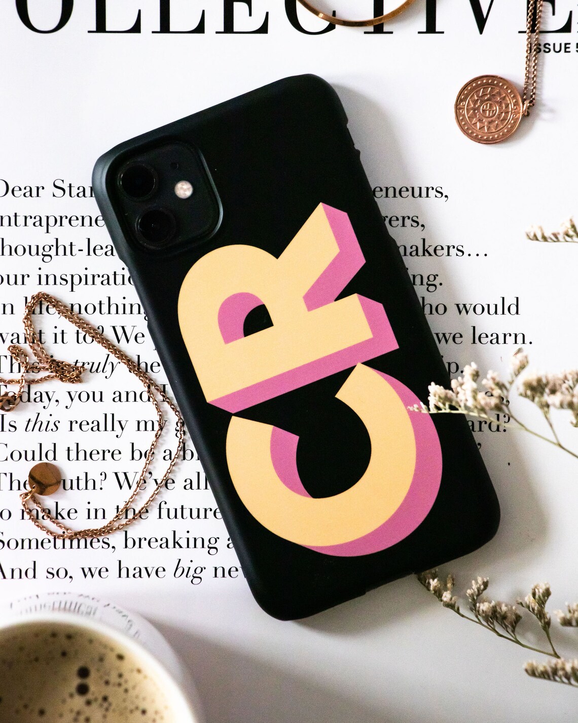 Monogram iPhone Case Personalized Large Initial iPhone 11 Case Etsy