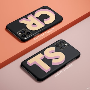 Personalised Large Initial iPhone Case iPhone 12 Case Custom iPhone 12 Pro Case iPhone 11 Case iPhone XS 8 7 Plus XR Pixel image 8