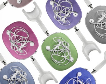 Funda Meta para AirPod Max, divertida, de plástico duro, con diseño de enredos para auriculares antiguos de colores.