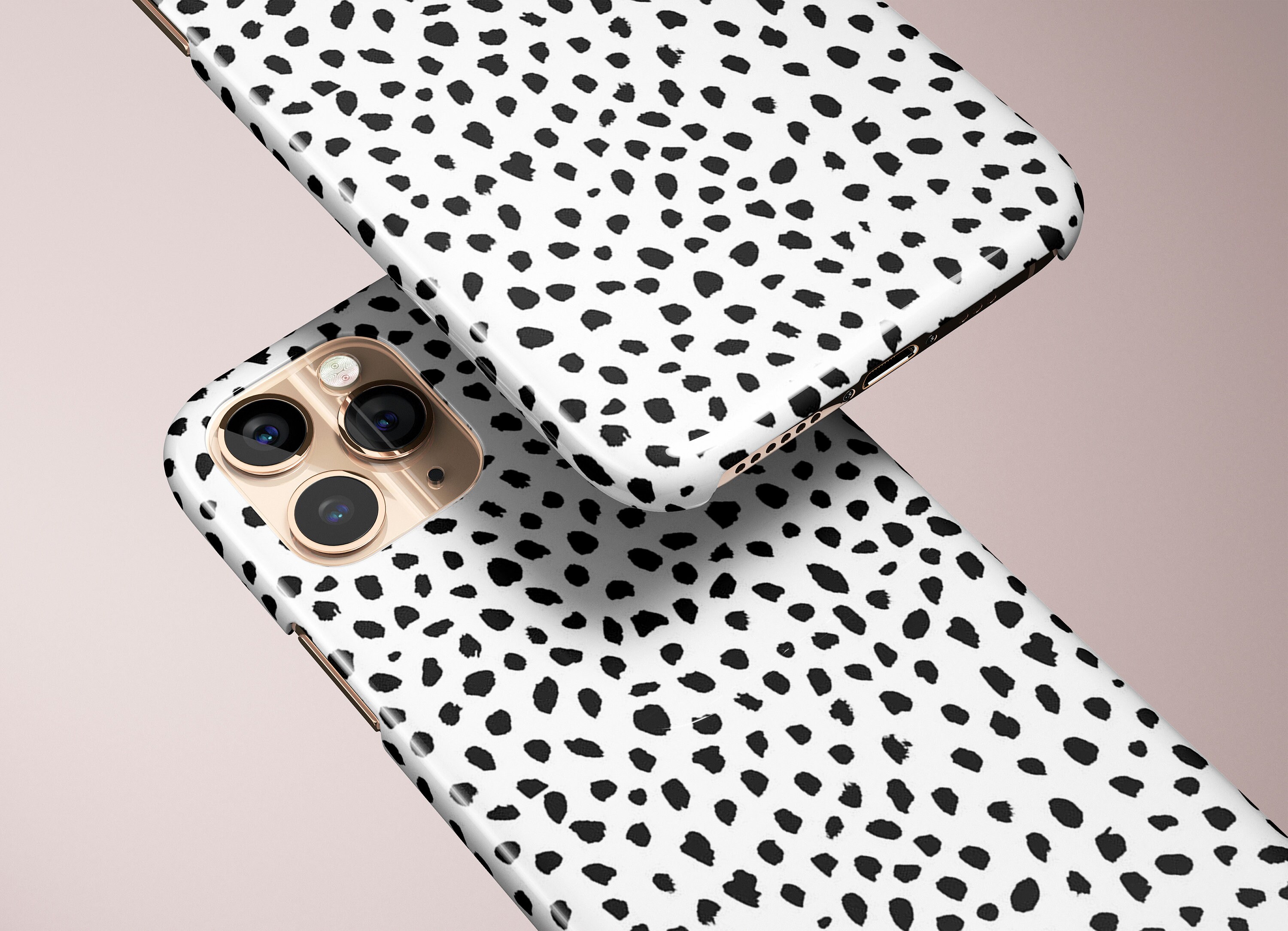 Tough Protective Case Dots Animal iPhone Case Black Spots Abstract Pattern Samsung Galaxy Cover Google Pixel Shell Leopard