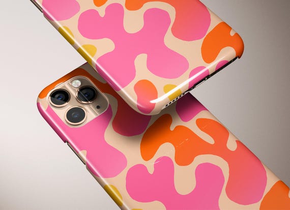 Colorful Retro Lava iPhone 17 PRO Case, Bright Abstract Flame Pattern iPhone 15 Pro Max Case, iPhone 16 Case, iPhone 11 12 13 14 15 Magsafe
