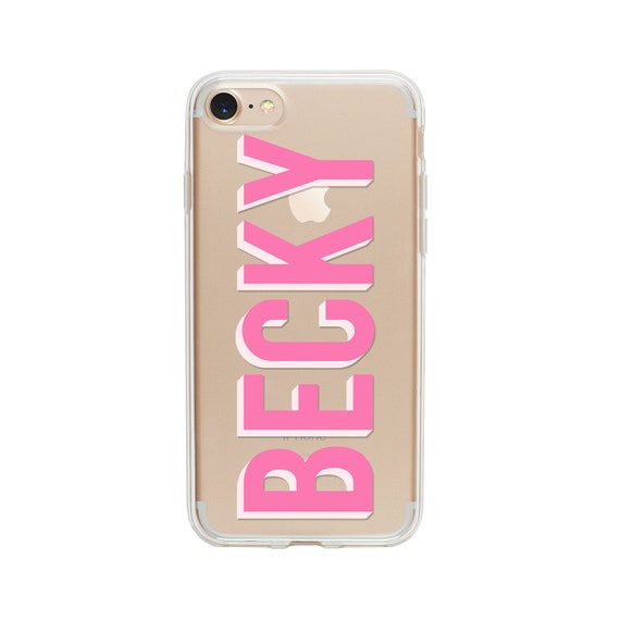 IPhone Case Clear Custom Name Case Monogram iPhone 8 Case iPhone
